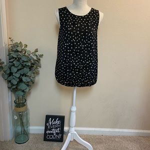 Ann Taylor Loft Blouse Black Size Small Sleeveless